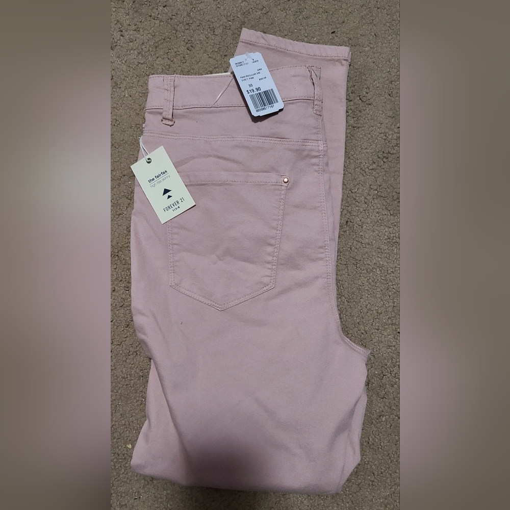 Forever 21 soft skinny stretch dusty pink jeans size 30 NWT